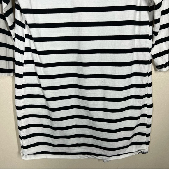 The Nines by HATCH Maternity Stripe 3/4 Sleeve Dress Size XS Black White - Picture 7 of 9
